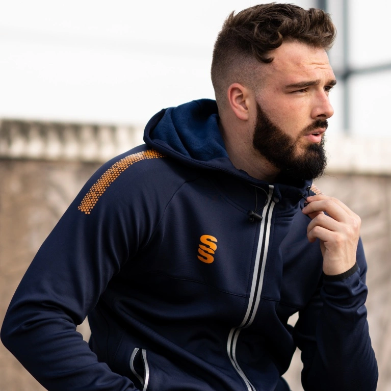Dual Full Zip Hoody : Navy